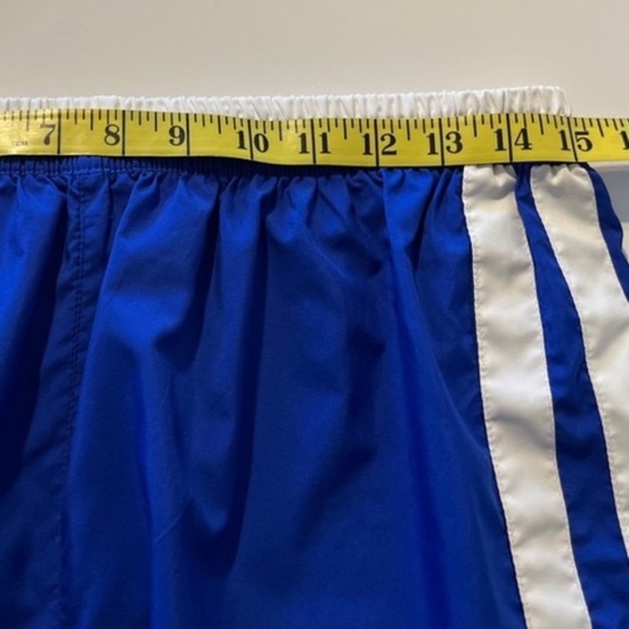 adidas VTG Men's Soccer Shorts Spell Out 3 Stripes Blue XL - Picture 10 of 12